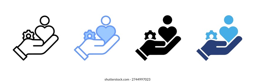 Courtesy icon set multiple style collection