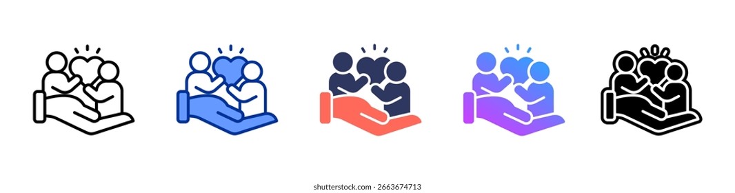 Coleção de vários estilos de folha de ícone de cortesia