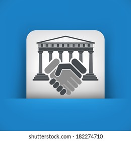 Courthouse agreement icon