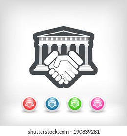 Courthouse agreement icon