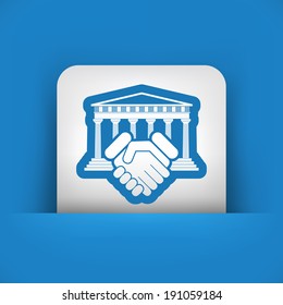 Courthouse agreement icon