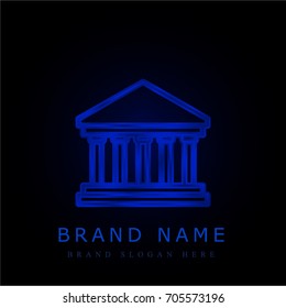Courthouse blue chromium metallic logo