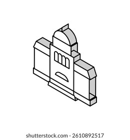 courthouse building isometric icon vector. courthouse building sign. isolated symbol illustration