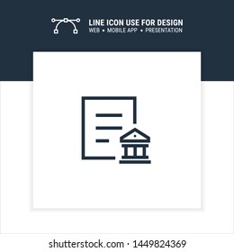 courthouse document icon design vector illustration