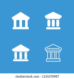 Courthouse icon. collection of 4 courthouse filled and outline icons such as . editable courthouse icons for web and mobile.