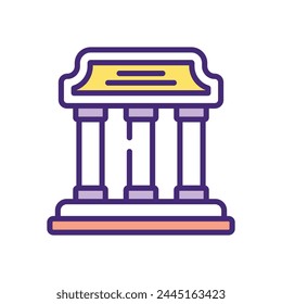 Icono de la corte diseño Vector stock