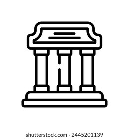 Courthouse icon design vector stock