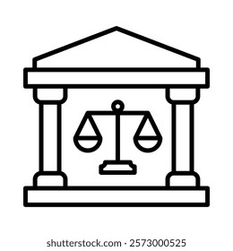 Courthouse Icon Element For Design