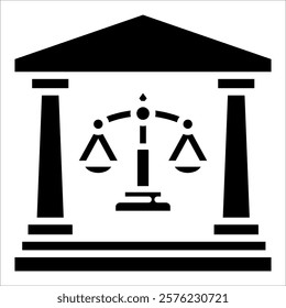 Courthouse Icon Element For Design