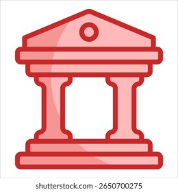 Elemento de icono de juzgado para diseño