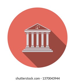 Icono de corte. Círculo De Diseño Plano Con Sombra Larga. Ilustración vectorial.