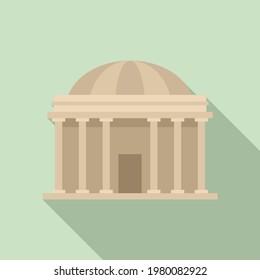 Icono de corte. Ilustración plana del icono vector Courthouse para el diseño web