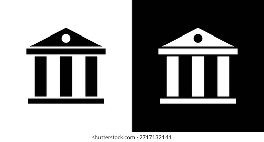 Icono del palacio de justicia, icono del estilo del glifo para el Sitio web o el App móvil