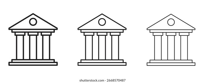 Ícone do tribunal para projetos de design gráfico