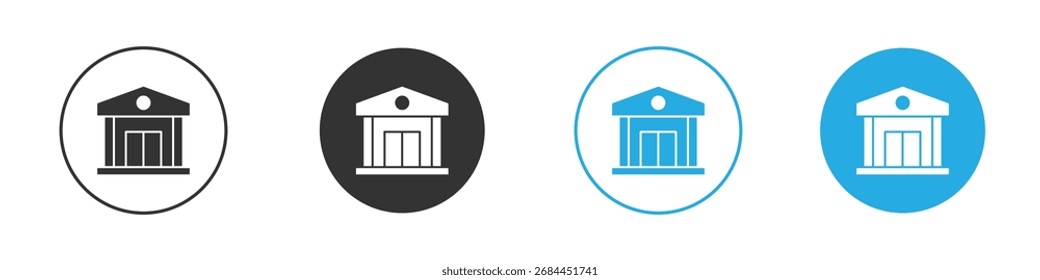 Ícone do tribunal. Modelo de design de ícone gráfico