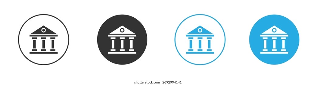 Courthouse icon. Graphic icon design template