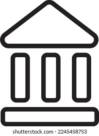Courthouse icon, isolated courthouse sign icon, vector illustration
