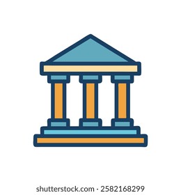 Courthouse Icon for Legal Systems