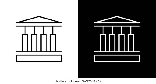 Courthouse icon outline. linear style for apps