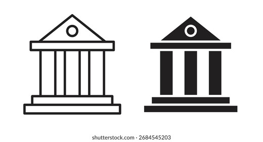 Courthouse icon sign symbol and flat style for app, web and digital design.