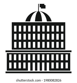 Courthouse icon. Simple illustration of Courthouse vector icon for web design isolated on white background