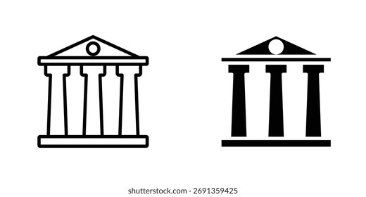 Ícone do tribunal Ilustração vetorial simples para design gráfico e web.