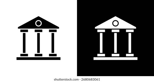 Símbolo do ícone do tribunal. design simples editável.