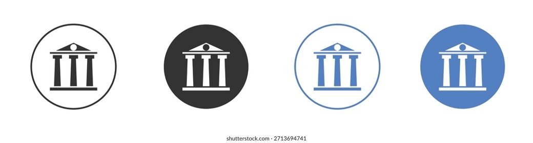 Courthouse icon Thin line design. Vector Graphic. EPS 10