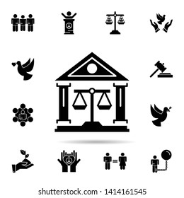 courthouse icon. Universal set of peace and humanrights for website design and development, app development