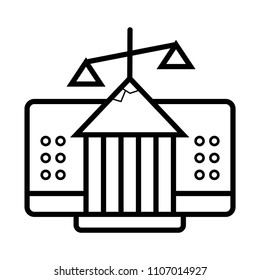 Courthouse icon vector