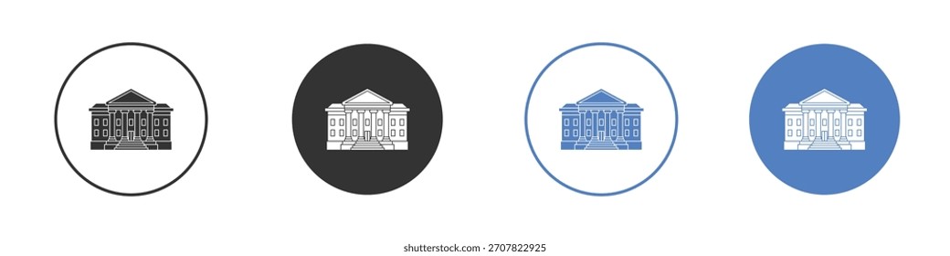 Courthouse icon vector art illustration. for mobile concept and web designs