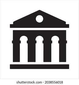 Courthouse icon. Vector and glyph