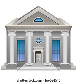 Courthouse icon. Vector illustration. Eps 10.