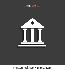Courthouse icon. Vector illustration EPS 10.