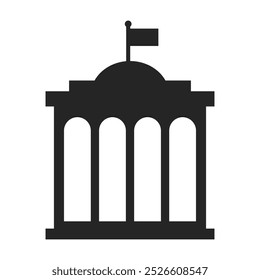 Icono de juzgado Ilustración vectorial de fondo blanco