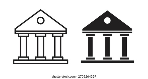 Vector de icono de juzgado elemento de diseño aislado. EPS10