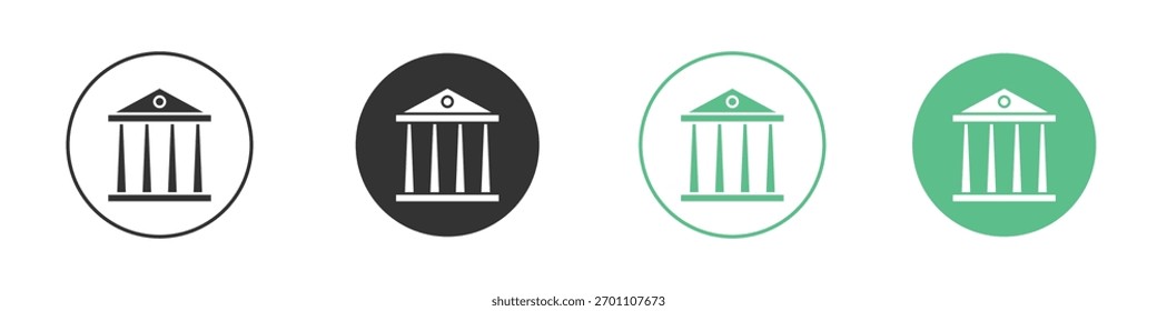Pictograma de Vector de ícono de juzgado para Elementos de interfaz ui ux