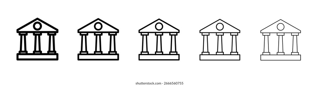 Gerichtsgebäude-Symbol im Web-Stil. Vektorgrafik. EPS10