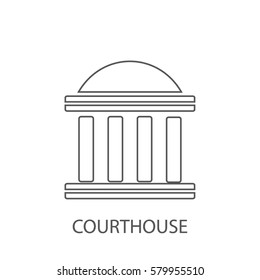 courthouse line icon