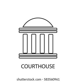 ícone da linha do tribunal
