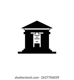 Courthouse  logo icon illustration flat