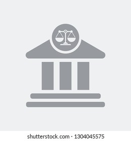 Courthouse palace symbol icon