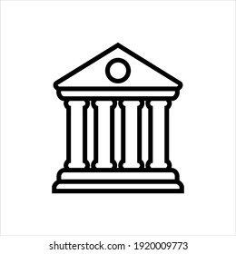 Diseño del símbolo del icono vector de la universidad de Courthouse
