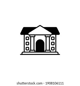 Courthouse Vector icon style illustration. EPS 10 file