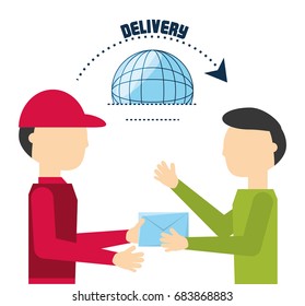 courtier delivery giving out the message