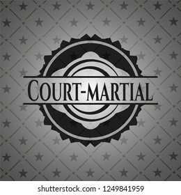 Court-martial retro style black emblem