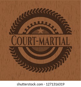 Court-martial wooden signboards