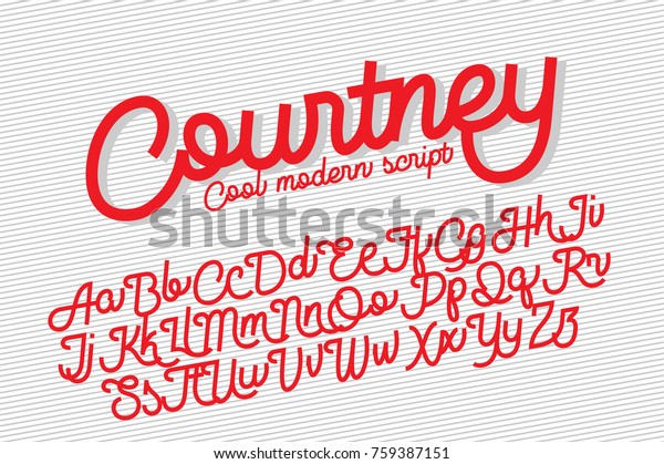 Courtneyのクールでモダンなスクリプトフォント 切り取り線が鋭いモノリニア ロゴ ポスター デジタル文字など さまざまなデザインプロジェクトに使用できます クリーンなデザイン ブランド化 のベクター画像素材 ロイヤリティフリー