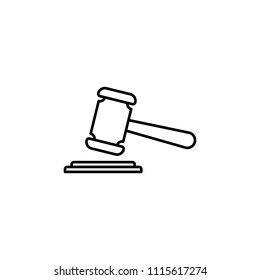 the court's decision line icon. Element of insurance sign for mobile concept and web apps. Thin line the court's decision icon can be used for web and mobile. Premium icon on white background
