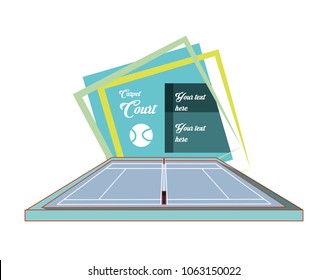 courts of tennis sport with ball